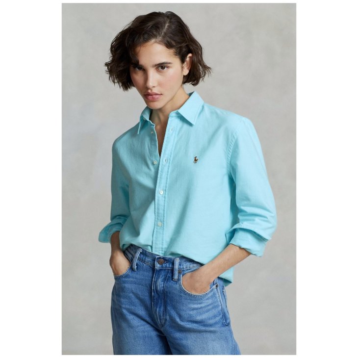 POLO RALPH LAUREN WOMEN SLIM FIT COTTON OXFORD SHIRT
