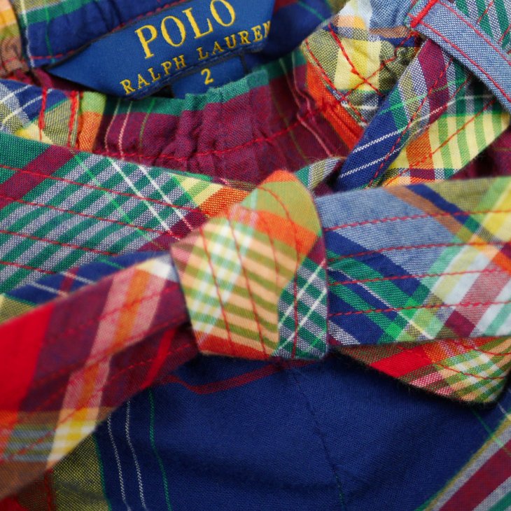 POLO RALPH LAUREN KIDS COTTON MADRAS PULL-ON SHORT