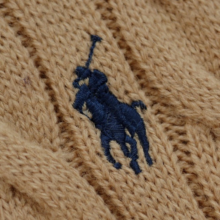 POLO RALPH LAUREN CABLE-KNIT WOOL-CASHMERE CARDIGAN