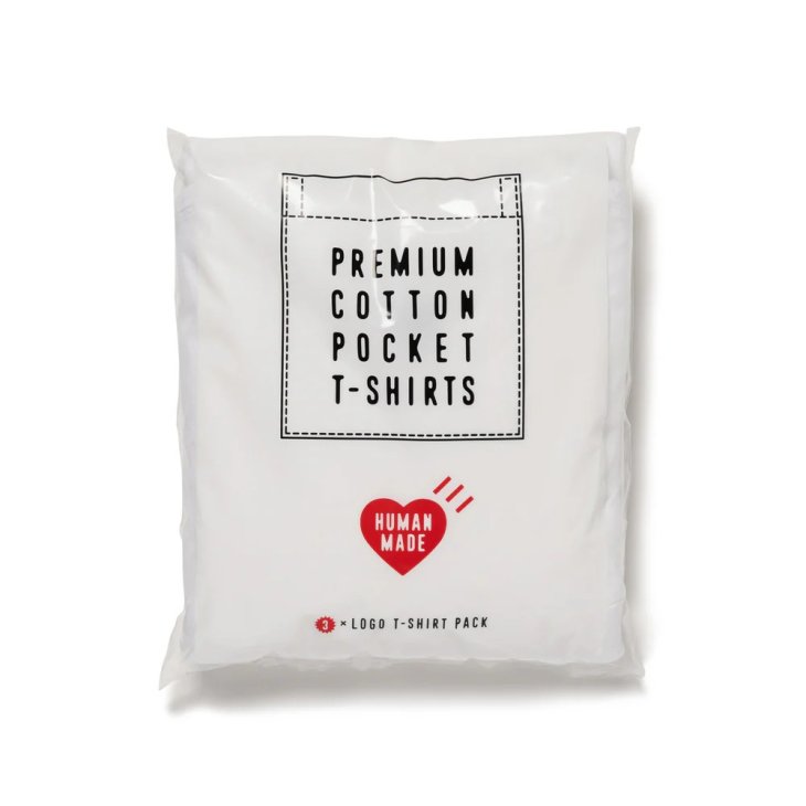 HUMAN MADE 3-PACK POCKET T-SHIRT