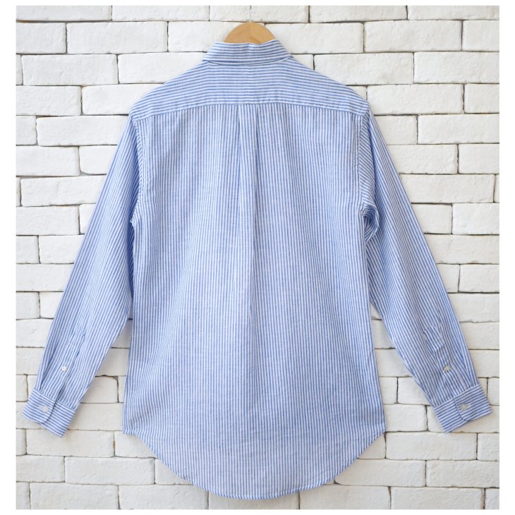 POLO RALPH LAUREN CUSTOM FIT STRIPED LINEN SHIRT