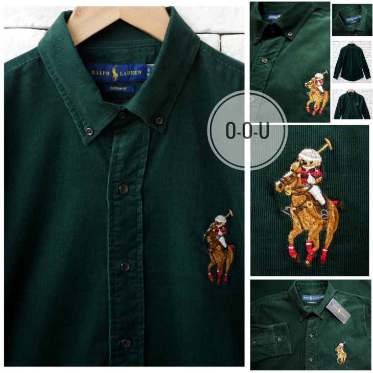 POLO RALPH LAUREN CUSTOM FIT POLO BEAR CORDUROY SHIRT