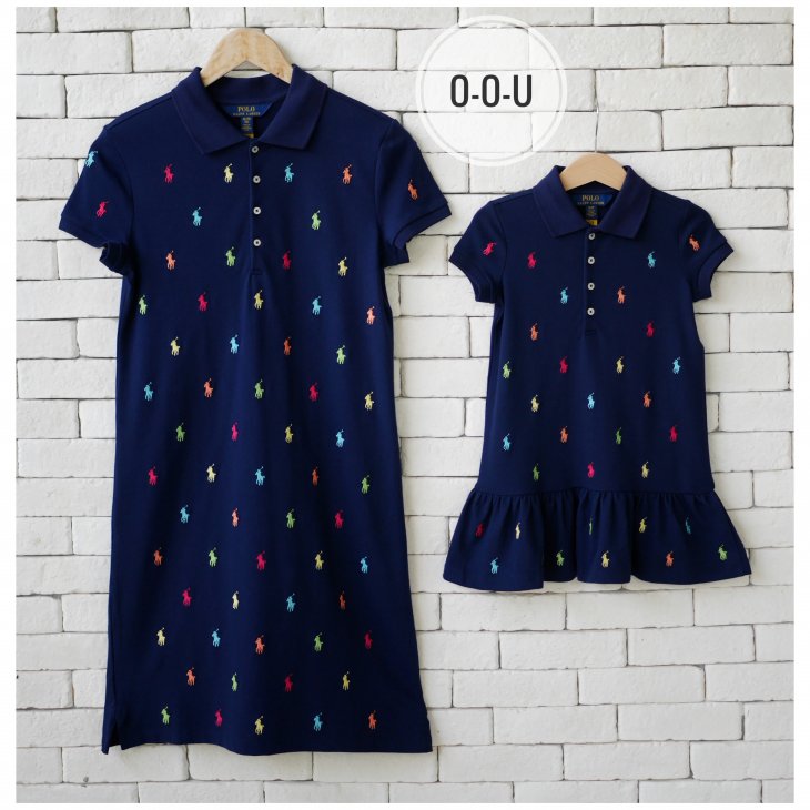 POLO RALPH LAUREN GIRLS POLO PONY STRETCH MESH POLO DRESS