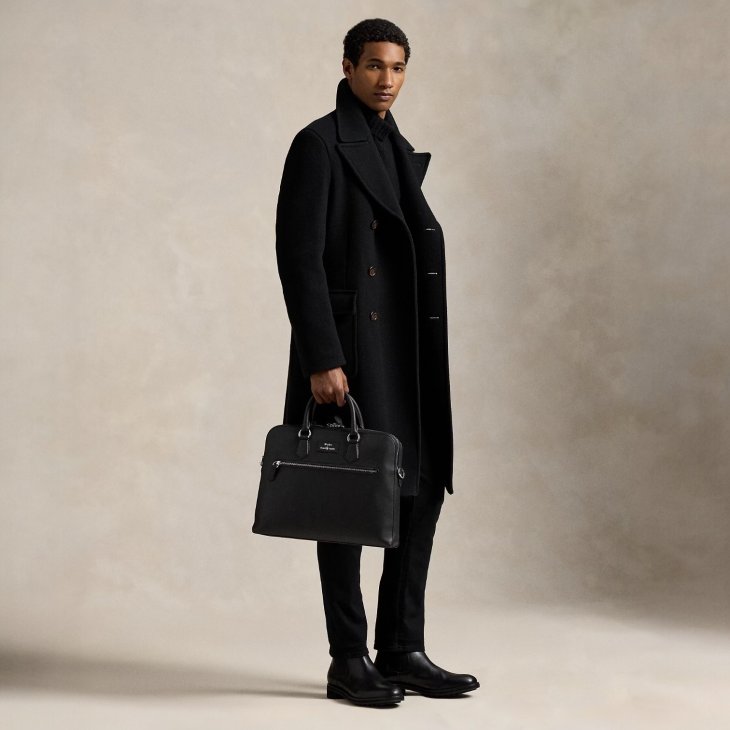 POLO RALPH LAUREN SMOOTH LEATHER COMMUTER BAG