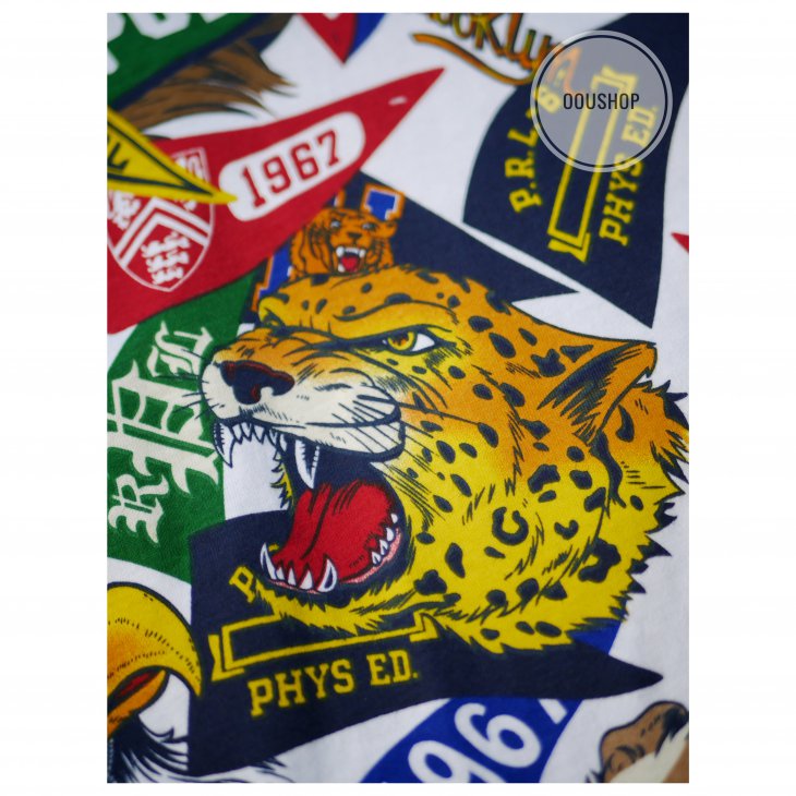 POLO RALPH LAUREN KIDS COTTON YALE 2 VARSITY  PENNANT T-SHIRT