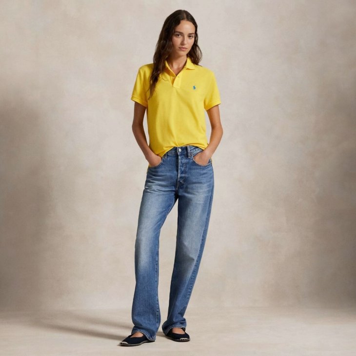 POLO RALPH LAUREN WOMEN CLASSIC FIT MESH POLO SHIRT