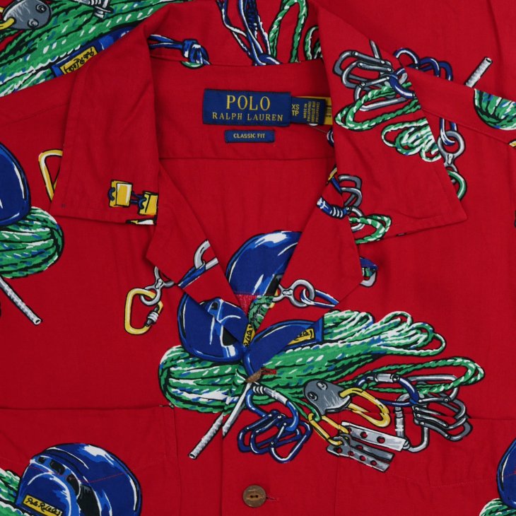 POLO RALPH LAUREN CLASSIC FIT CLIMBING-PRINT CAMP SHIRT