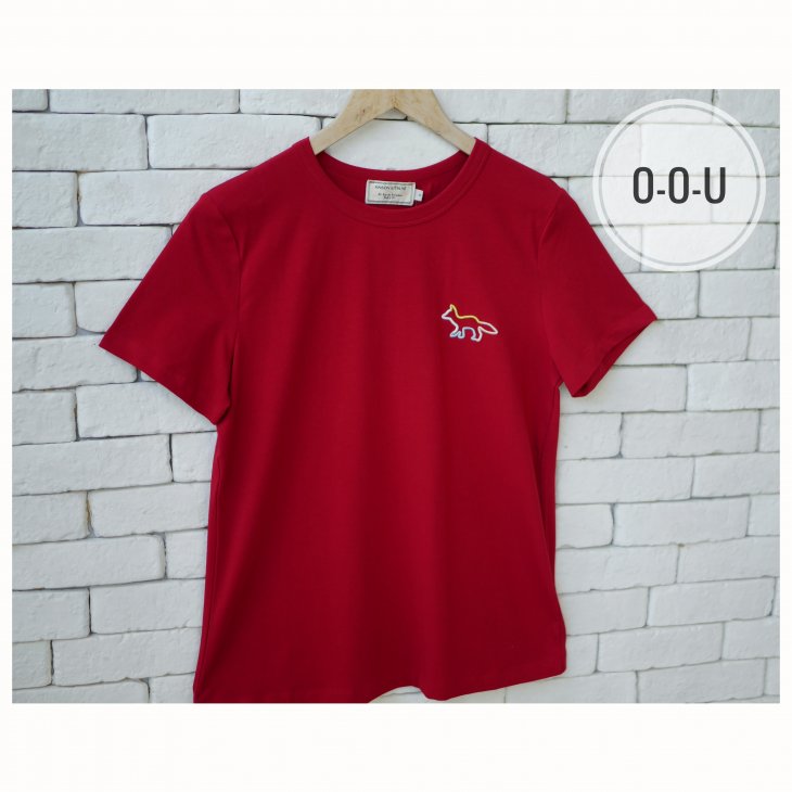 MAISON KITSUNÉ RAINBOW PROFILE FOX T-SHIRT