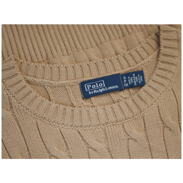 POLO RALPH LAUREN WOMEN COTTON CABLE SHORT SLEEVE JUMPER