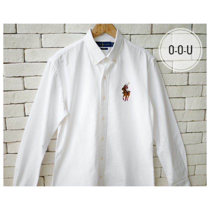 POLO RALPH LAUREN  CUSTOM FIT POLO BEAR OXFORD SHIRT