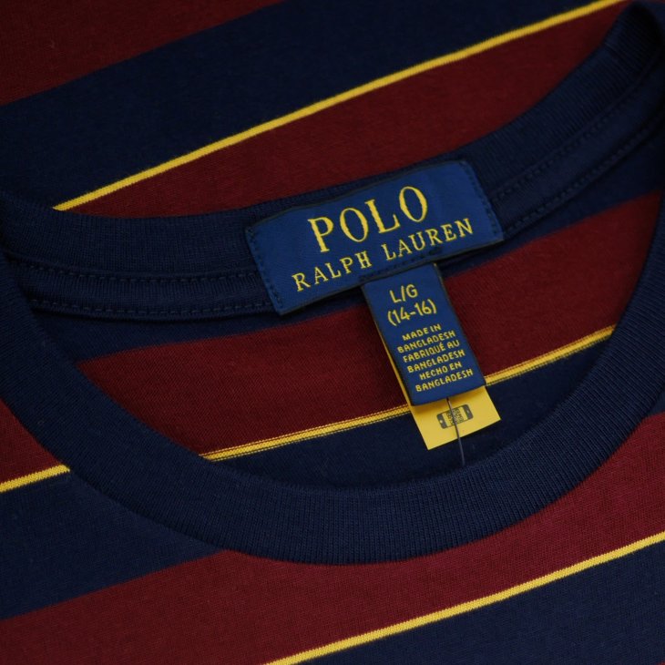 POLO RALPH LAUREN BOYS STRIPED COTTON JERSEY T-SHIRT