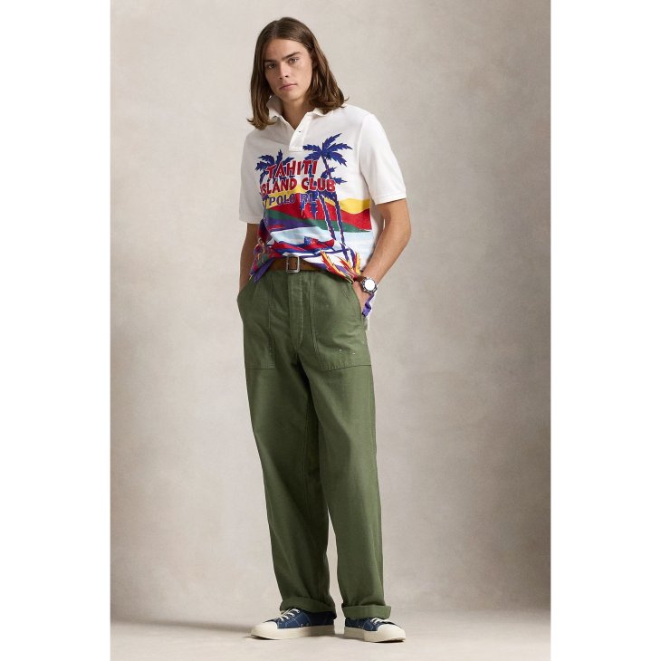 POLO RALPH LAUREN CLASSIC FIT MESH GRAPHIC POLO SHIRT