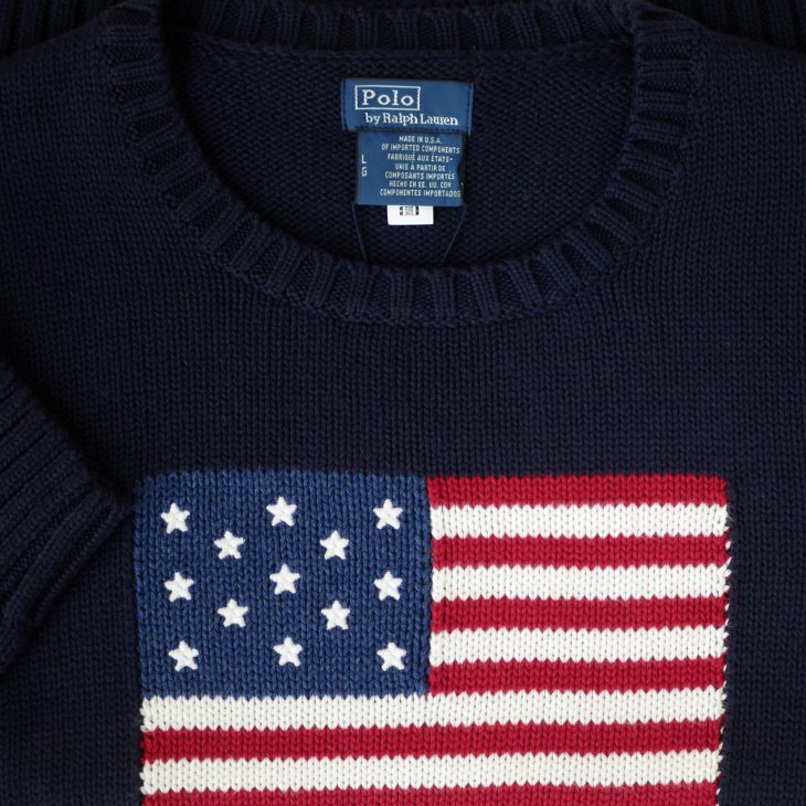 POLO RALPH LAUREN WOMEN THE ICONIC FLAG SWEATER