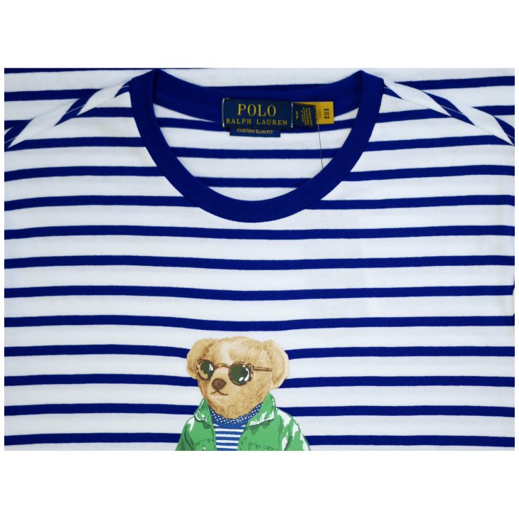 POLO RALPH LAUREN POLO BEAR STRIPED JERSEY T-SHIRT