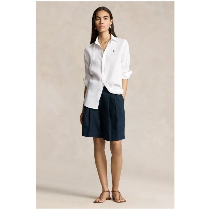 POLO RALPH LAUREN WOMEN CLASSIC FIT LINEN SHIRT