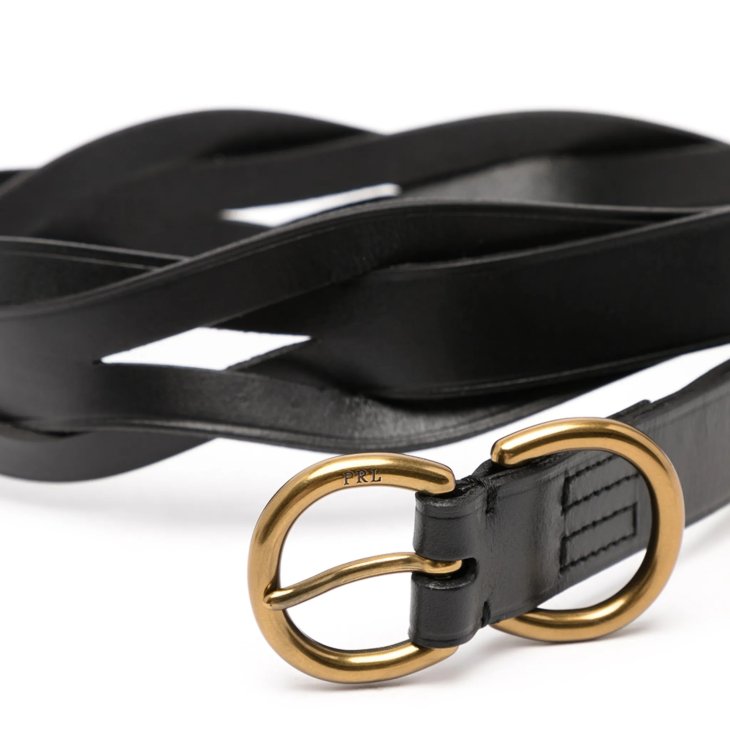 POLO RALPH LAUREN WOMEN BRAIDED LEATHER BELT
