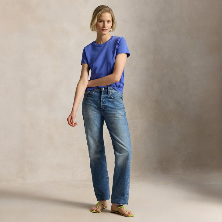 POLO RALPH LAUREN WOMEN CLASSIC FIT COTTON JERSEY TEE