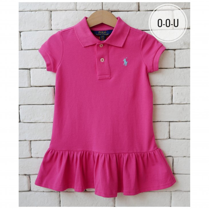 POLO RALPH LAUREN KIDS COTTON MESH POLO DRESS