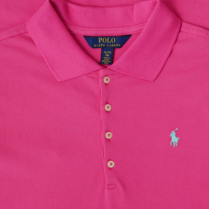 POLO RALPH LAUREN GIRLS COTTON MESH POLO DRESS