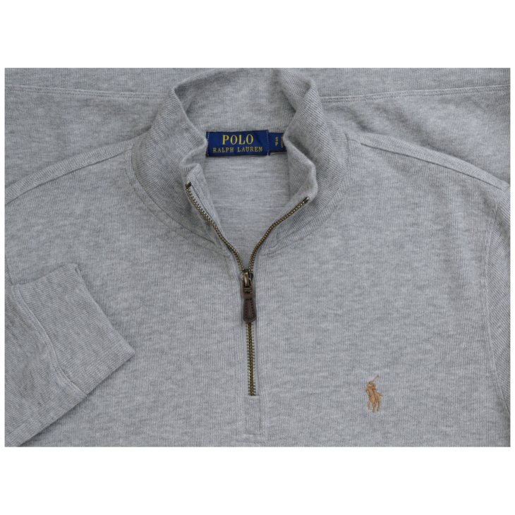 POLO RALPH LAUREN COTTON QUARTER-ZIP SWEATER