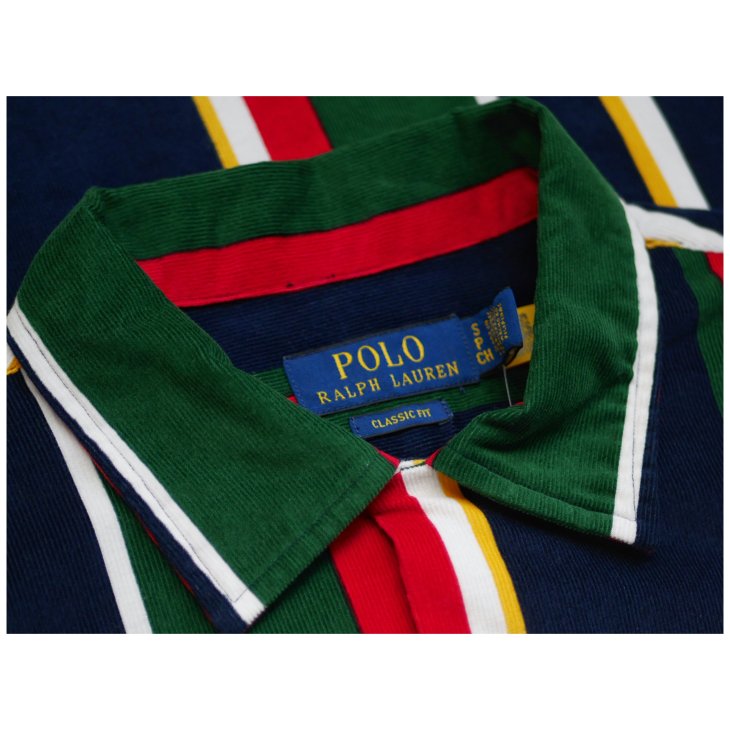 POLO RALPH LAUREN CLASSIC FIT STRIPED CORDUROY CAMP SHIRT