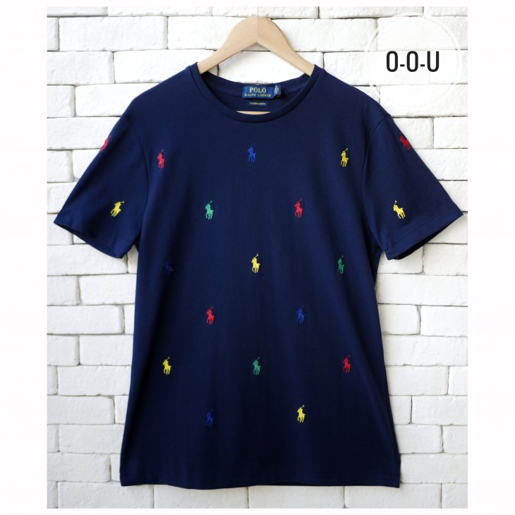 POLO RALPH LAUREN CUSTOM SLIM FIT POLO PONY COTTON MESH TEE