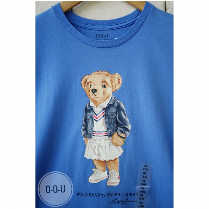 POLO RALPH LAUREN GIRLS POLO BEAR COTTON T-SHIRT