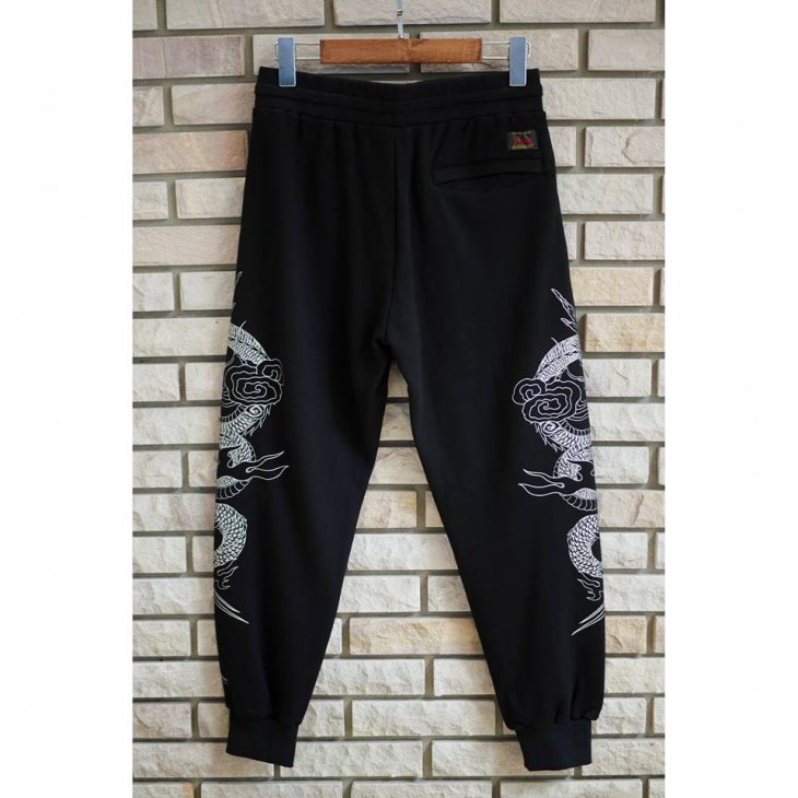 EVISU Dragon Foil Print Sweatpants