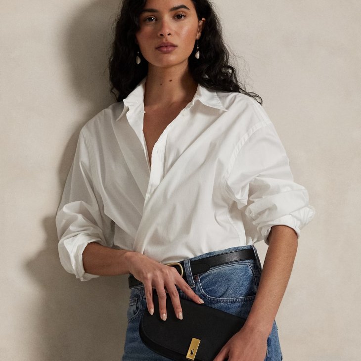 POLO RALPH LAUREN POLO ID LEATHER MEDIUM  CLUTCH BAG