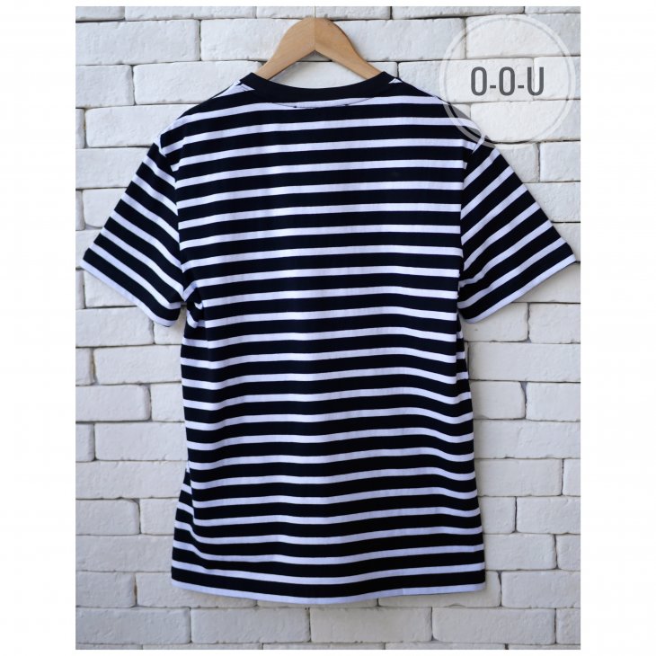 MAISON KITSUNE TRICOLOR FOX  PATCH MARIN TEE-SHIRT