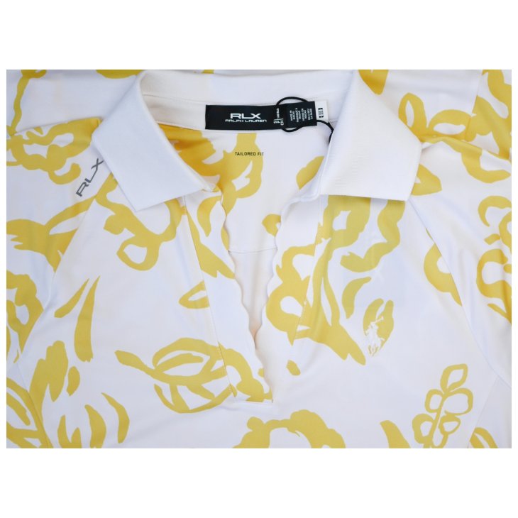 POLO RALPH LAUREN RLX TAILORED FIT FLORAL JERSEY POLO SHIRT