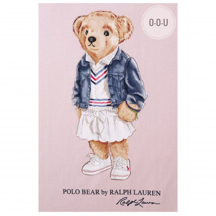 POLO RALPH LAUREN GIRLS POLO BEAR COTTON T-SHIRT