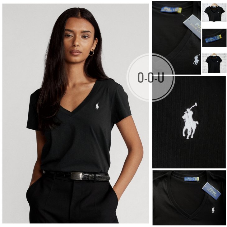 POLO RALPH LAUREN COTTON JERSEY V-NECK TEE