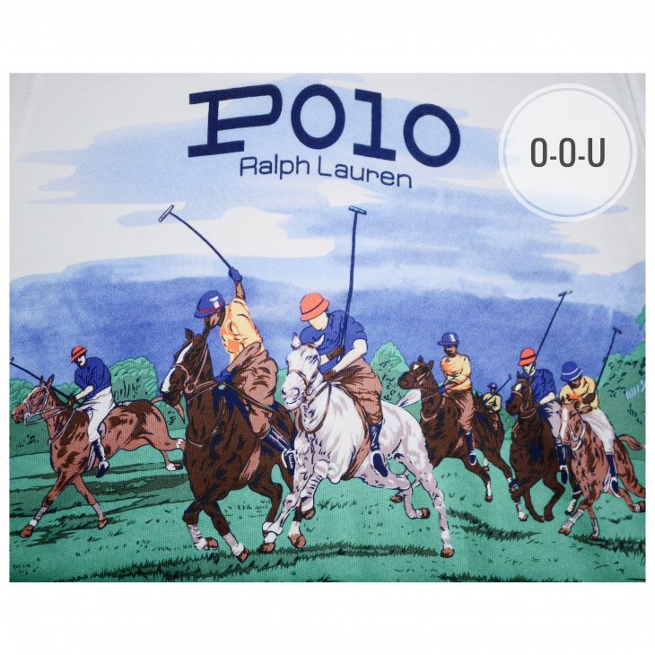 POLO RALPH LAUREN KIDS EQUESTRIAN-PRINT FLEECE HOODIE