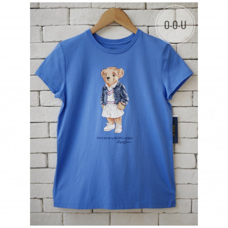 POLO RALPH LAUREN GIRLS POLO BEAR COTTON T-SHIRT
