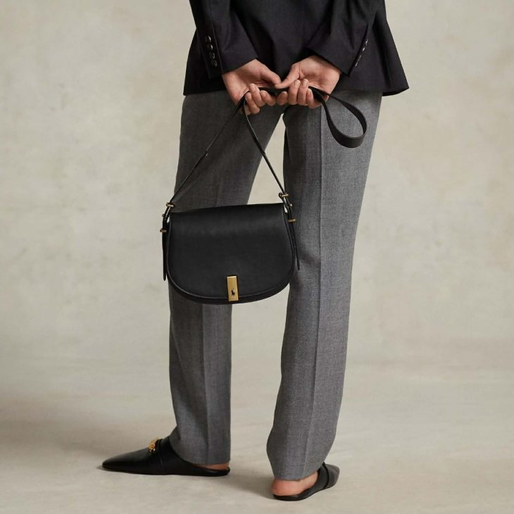 POLO RALPH LAUREN POLO ID CALFSKIN SADDLE BAG