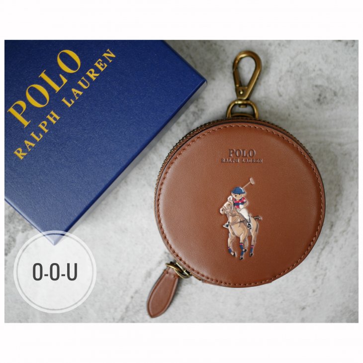 POLO RALPH LAUREN POLO BEAR LEATHER COIN POUCH