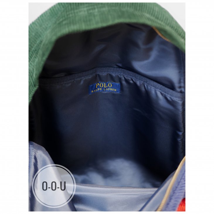 POLO RALPH LAUREN COLOR BLOCKED CORDUROY BACKPACK