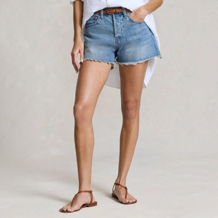 POLO RALPH LAUREN WOMEN CUTOFF DENIM SHORT
