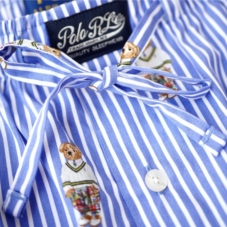 POLO RALPH LAUREN POLO BEAR STRIPED PYJAMA SHORT