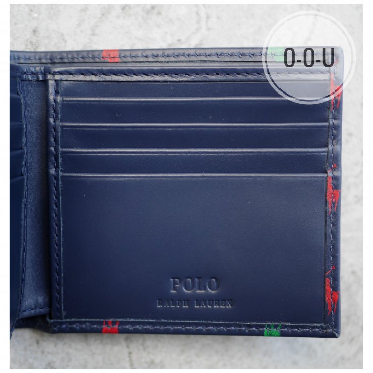 POLO RALPH LAUREN ALLOVER PONY LEATHER WALLET