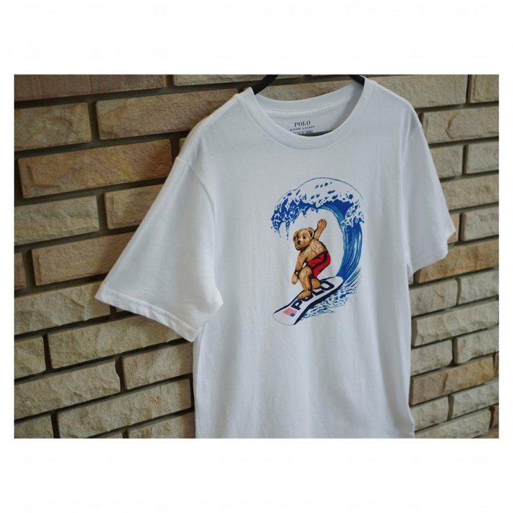 POLO RALPH LAUREN SURFING BEAR BOYS COTTON TEE