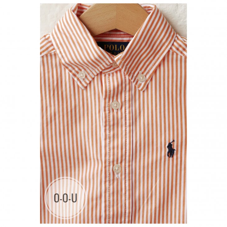 POLO RALPH LAUREN KIDS STRIPED COTTON POPLIN SHIRT