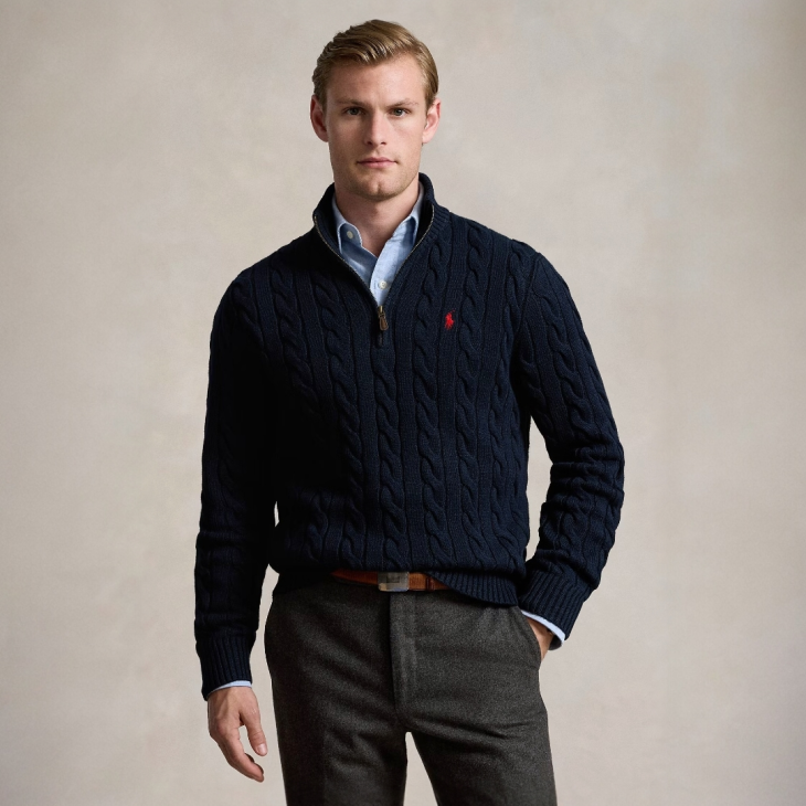 POLO RALPH LAUREN CABLE-KNIT WOOL-CASHMERE JUMPER