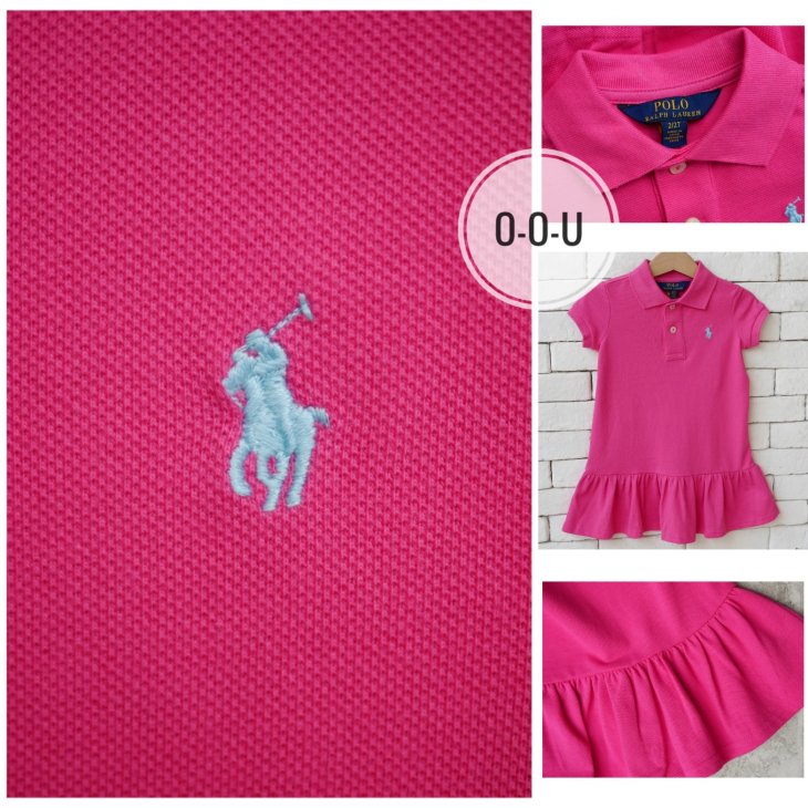 POLO RALPH LAUREN KIDS COTTON MESH POLO DRESS