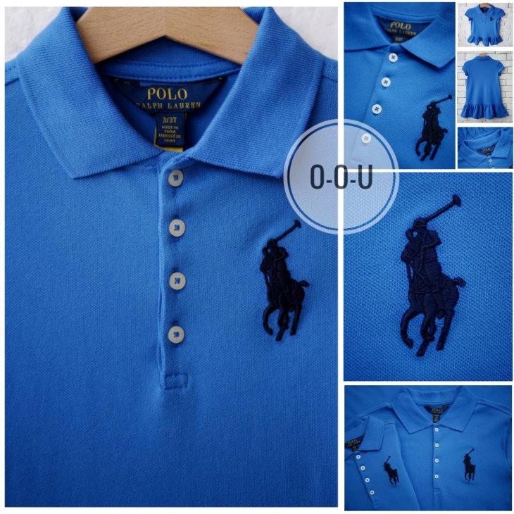 POLO RALPH LAUREN KIDS BIG PONY COTTON MESH POLO DRESS