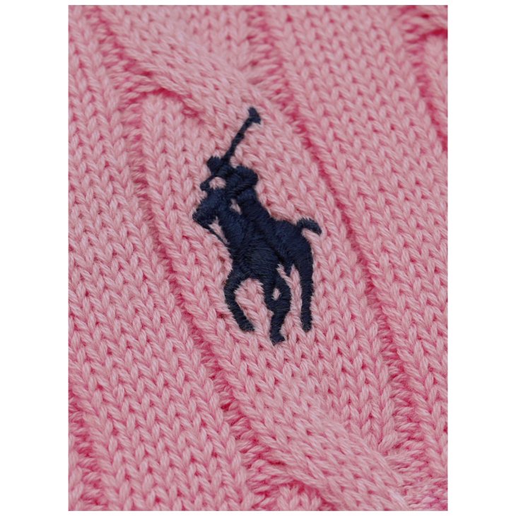 POLO RALPH LAUREN WOMEN COTTON CABLE SHORT SLEEVE JUMPER