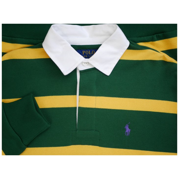 POLO RALPH LAUREN THE RL FLEECE STRIPED RUGBY SWEATSHIRT