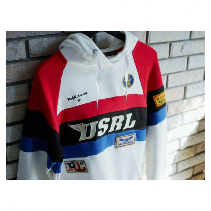 POLO RALPH LAUREN PATCHWORK FLEECE HOODIE