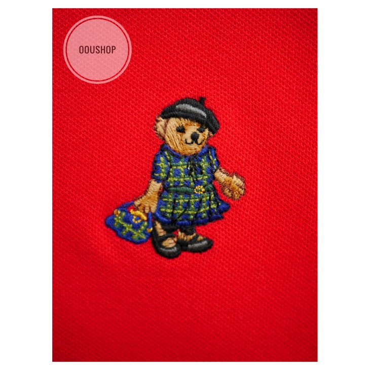 POLO RALPH LAUREN POLO BEAR GIRLS STRETCH MESH POLO DRESS
